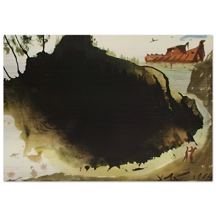 AQUAE DILUVII SUPER TERRAM GENESIS 6 17 1967 - Salvador Dali Brushed Aluminum Print - 70x100 cm / 28x40 inches | Salvador Dali Aluminum Print | Salvador Dali Prints