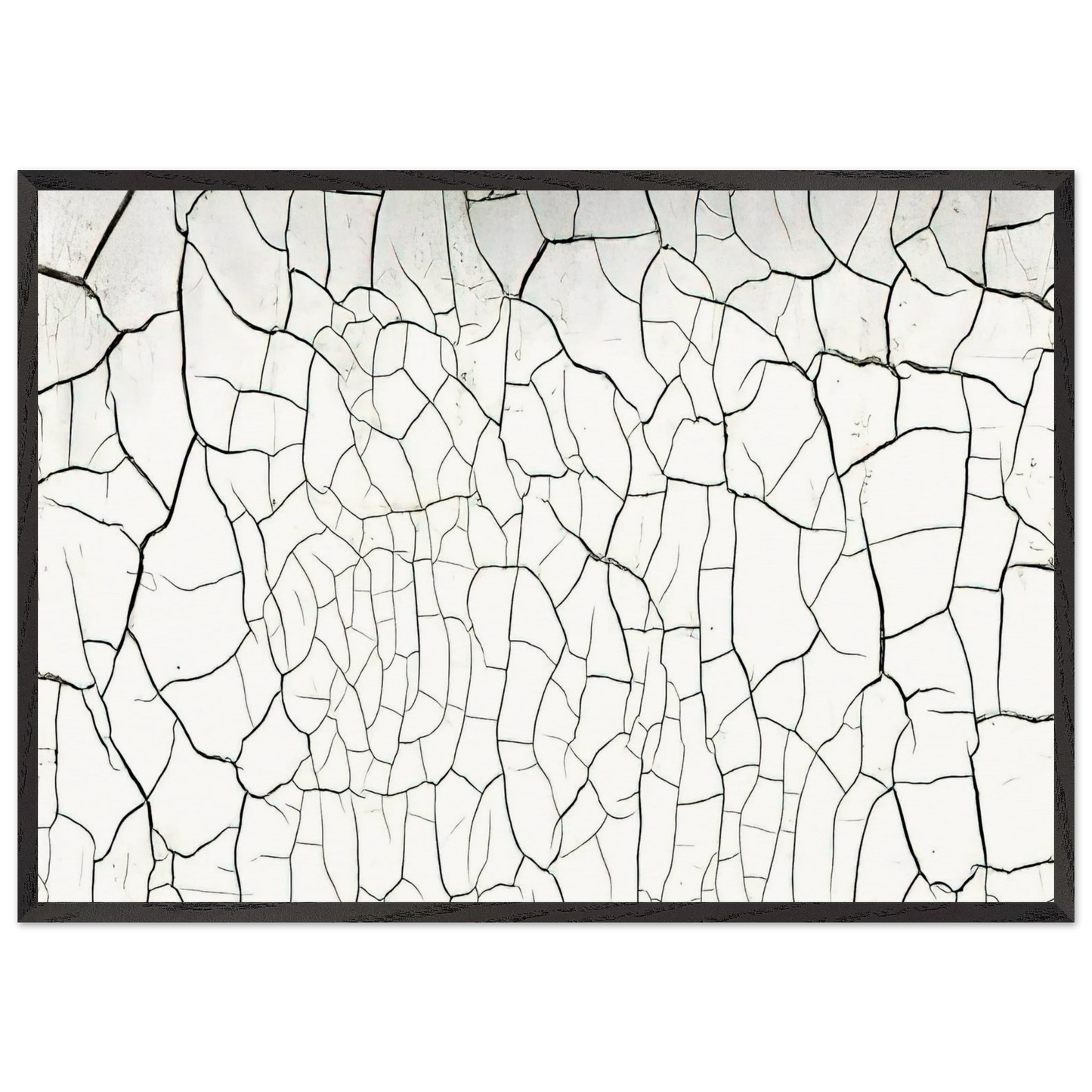 White Cretto - 1975 - Alberto Burri Framed Art Print – Black Wooden Frame - Default Title - -Framed Art Print