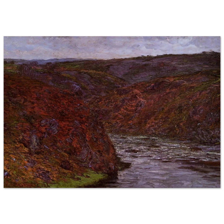 Valley of the Creuse, Grey Sky - claude monet Brushed Aluminum Print - 70x100 cm / 28x40 inches | claude monet Aluminum Print | claude monet Prints