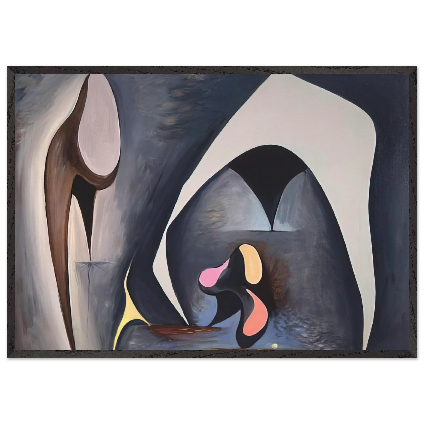 Magical Forms - 1945 - Lorser Feitelson 70x100 cm / 28x40 inches Framed Art Print – Black Wooden Frame