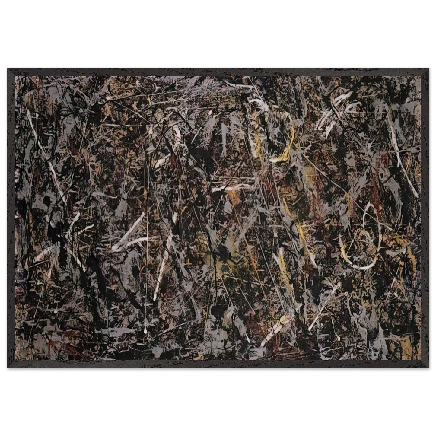 ALCHEMY 1947 - Jackson Pollock 70x100 cm / 28x40 inches Framed Art Print – Black Wooden Frame
