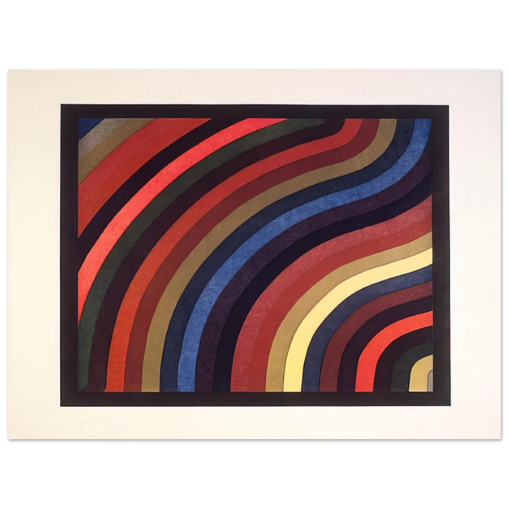 Sol LeWitt - Two Centimeter Wavy Bands in Colors 75x100 cm / 30x40inches Fine Art Poster