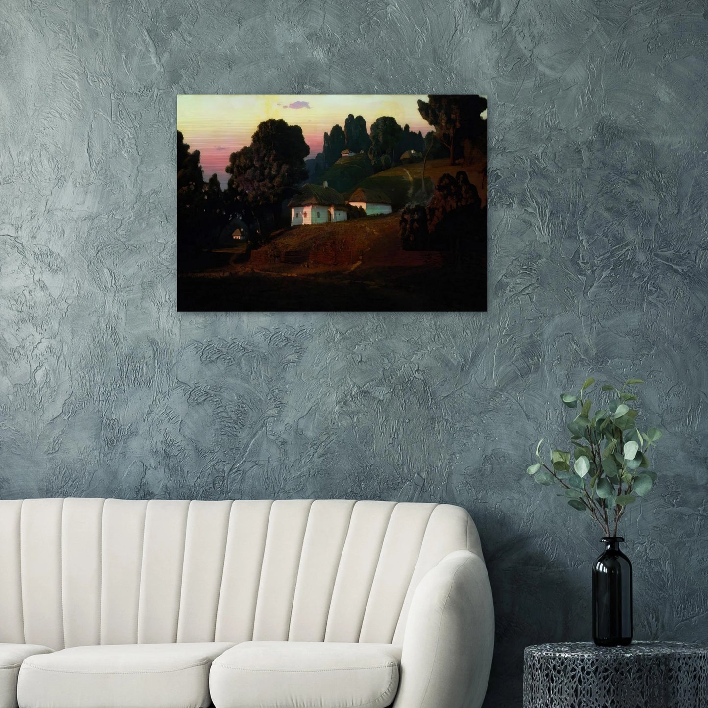 Evening in Ukraine - Arkhyp Kuindzhi Brushed Aluminum Print - 70x100 cm / 28x40 inches | Arkhyp Kuindzhi Aluminum Print | Arkhyp Kuindzhi Prints