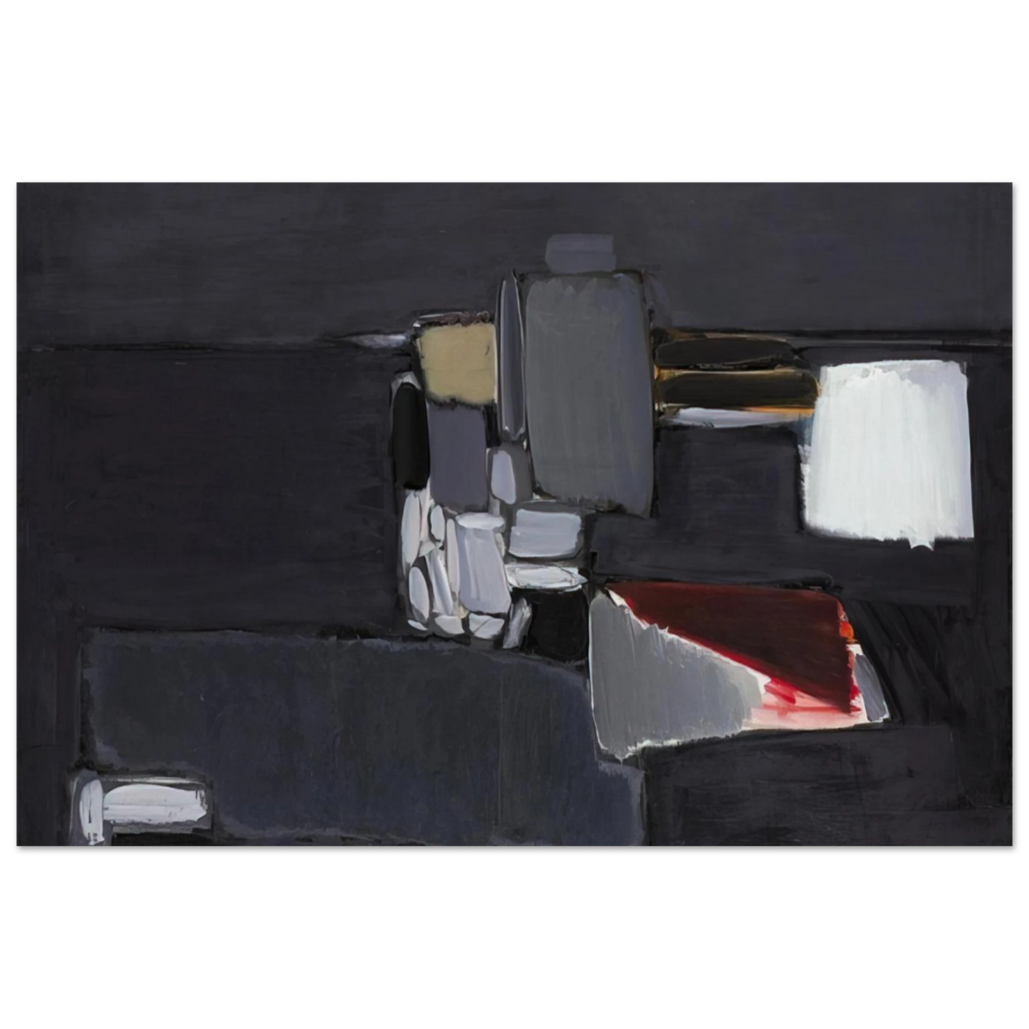 Nicolas de Stael - Nature morte en gris - 1955 Fine Art Poster - 75x100 cm / 30x40 inches