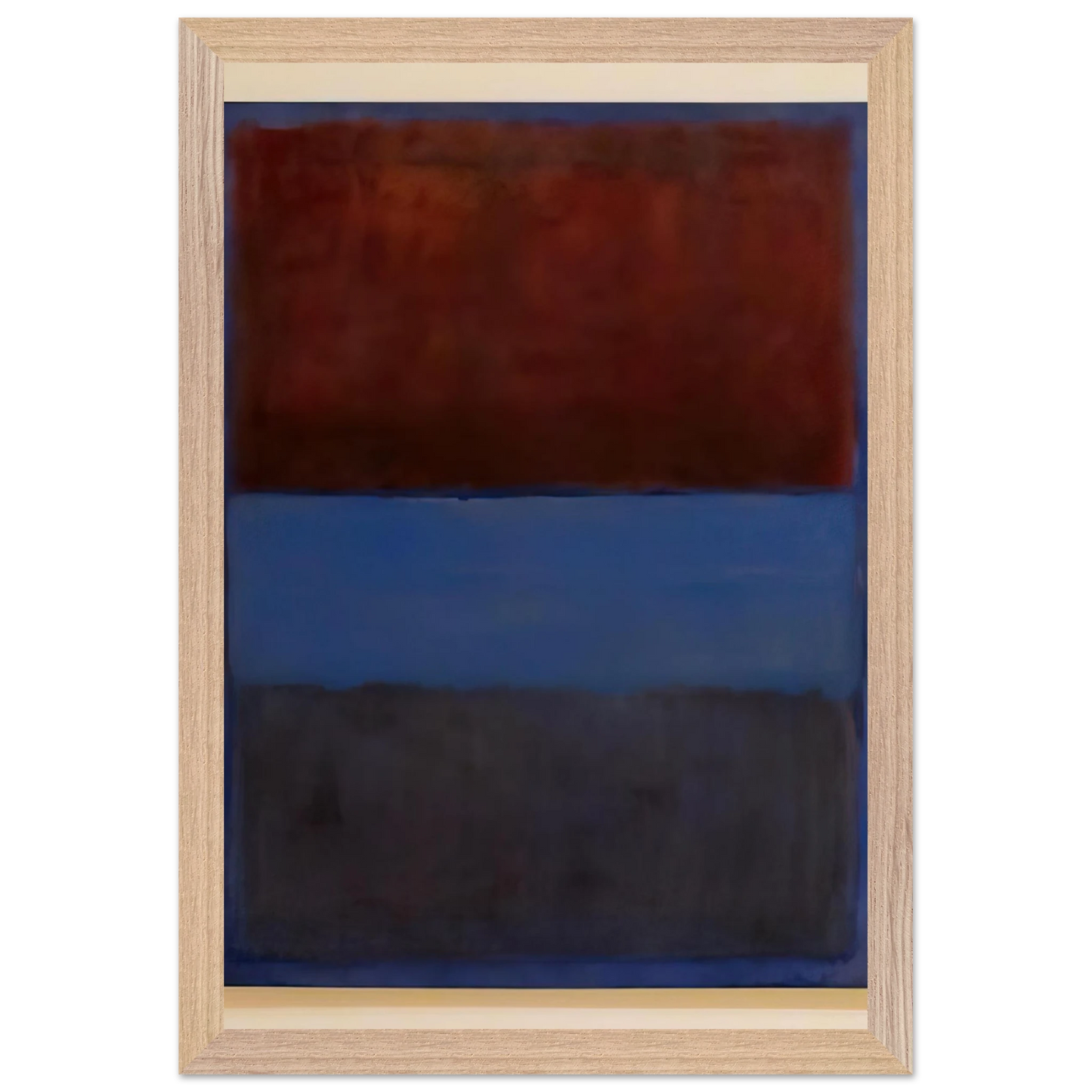 Mark Rothko - No.61 Rust and Blue - 1953 Wall Art - 60x80 cm / 24x32 inches - Premium Wooden Framed Poster With Fine Art Paper-canvas - Wood frame