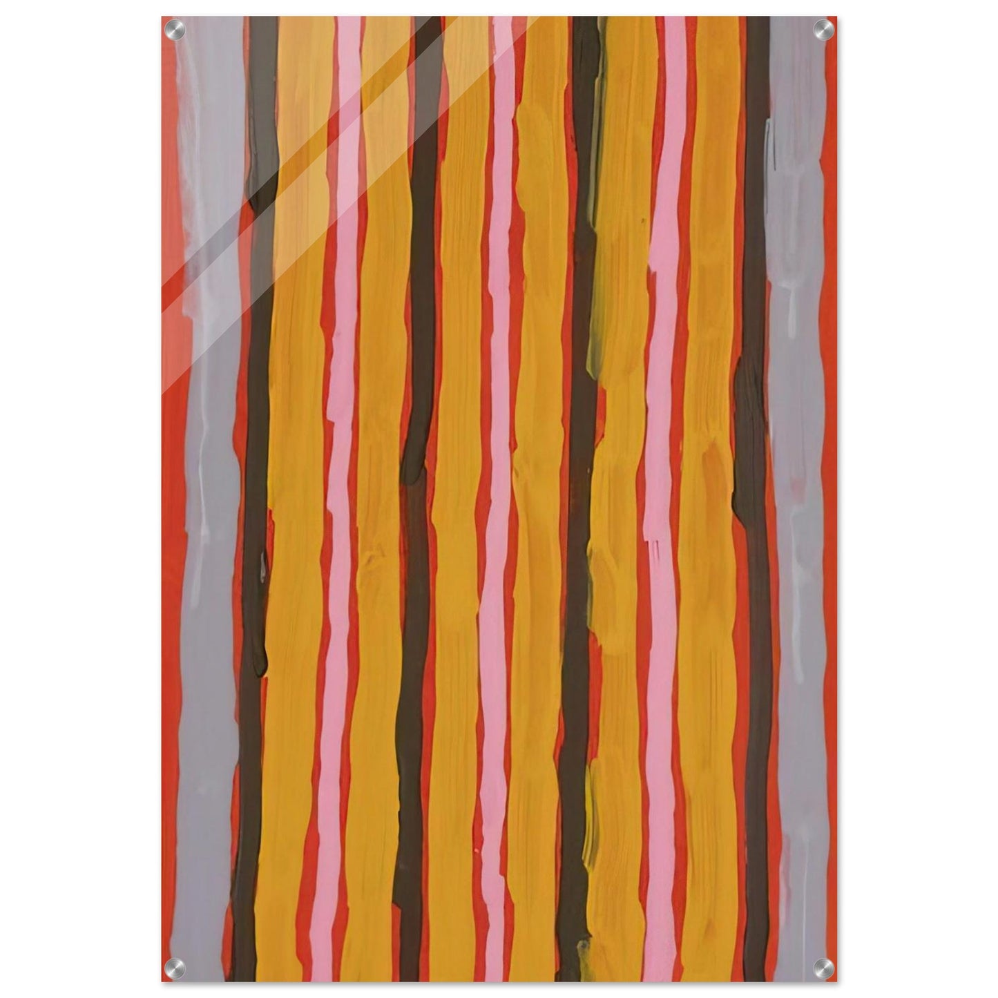 Ceremonial Floor Paint - 2001 - Clifford Possum Tjapaltjarri Acrylic Print - 70x100 cm / 28x40″ inches | Clifford Possum Tjapaltjarri Wall Art | Clifford Possum Tjapaltjarri Prints
