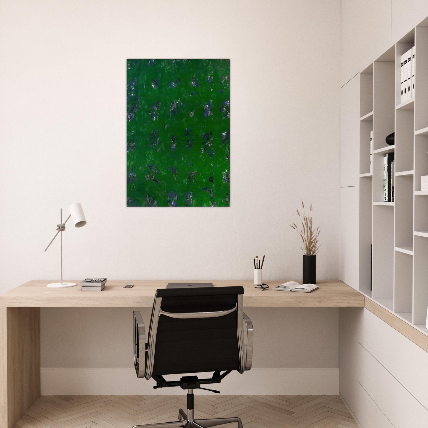 Green Buddha L. L261; SF-337; G. 1157 - Sam Francis Brushed Aluminum Print - 70x100 cm / 28x40 inches | Sam Francis Aluminum Print | Sam Francis Prints