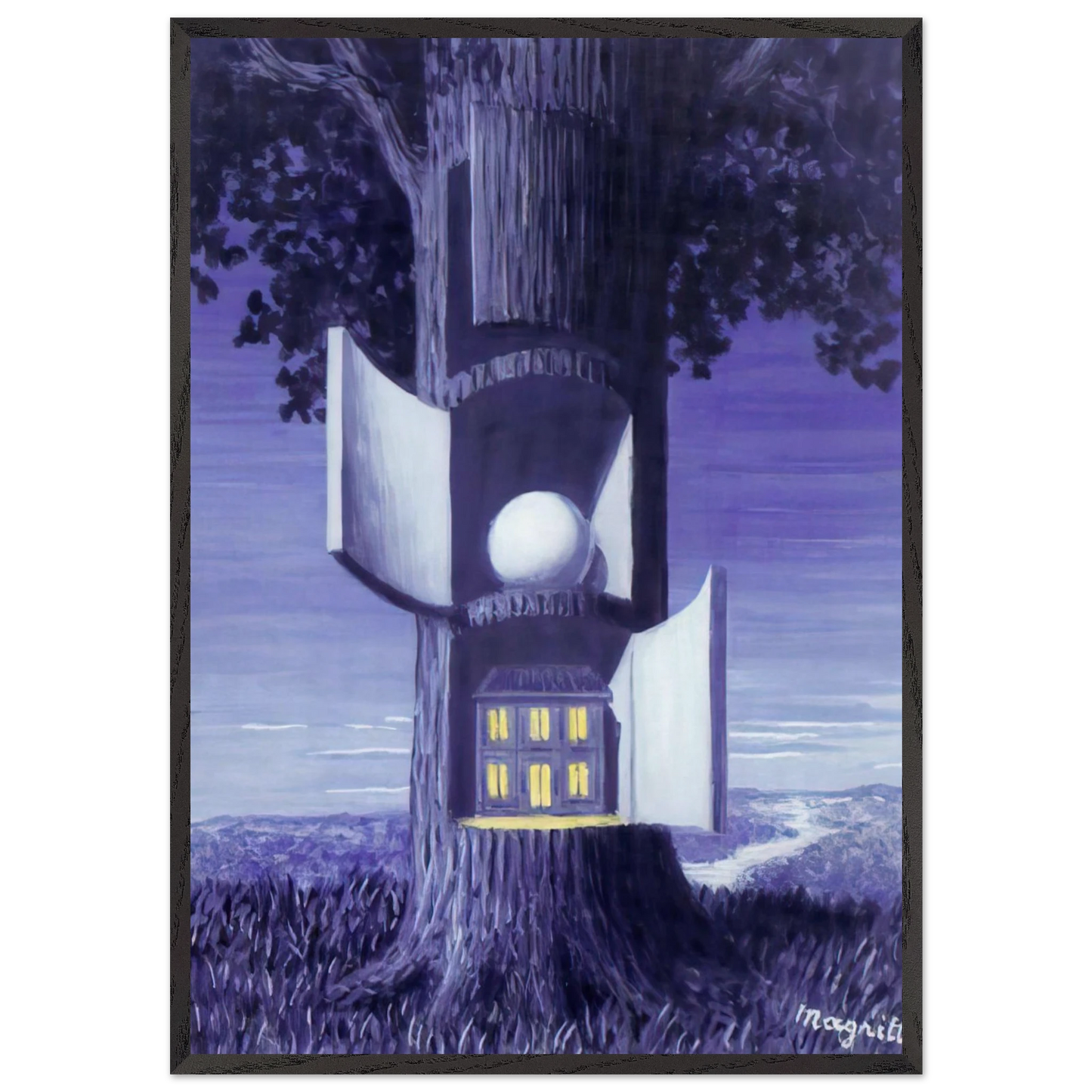 THE VOICE OF BLOOD 1948 - Rene Magritte 70x100 cm / 28x40 inches Framed Art Print – Black Wooden Frame