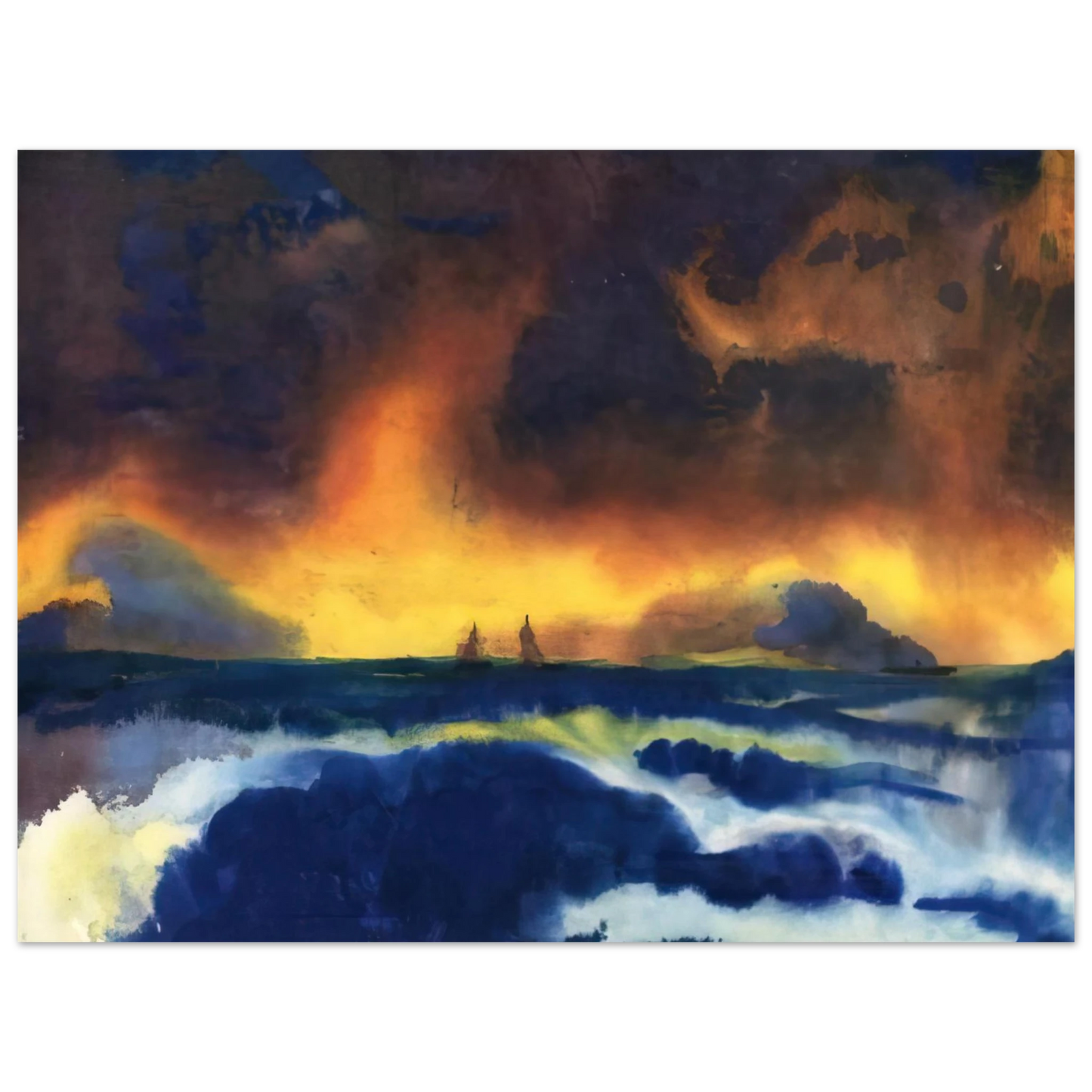 Emil Nolde - Stormy sea Fine Art Poster - Default Title