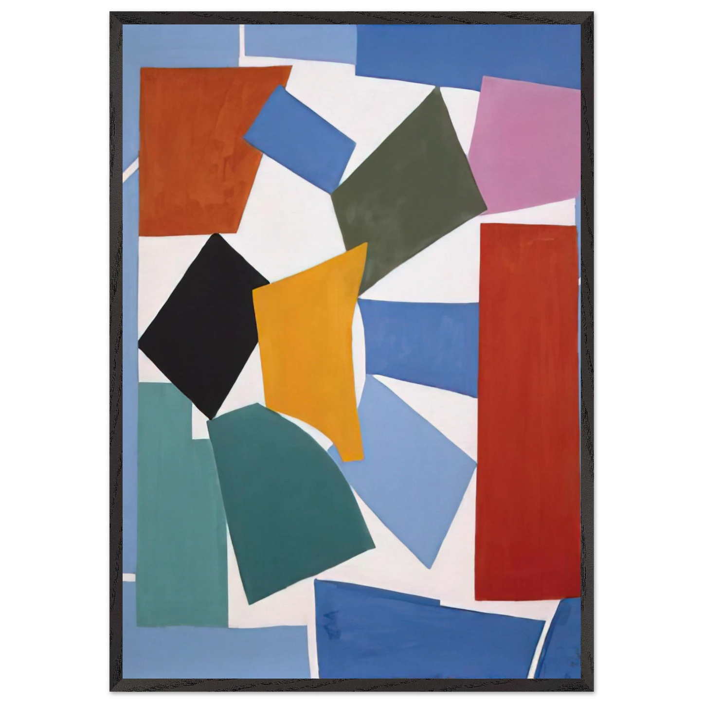 WATUSI HARD EDGE 1963 - Alma Woodsey Thomas Framed Art Print – Black Wooden Frame - Default Title - -Framed Art Print