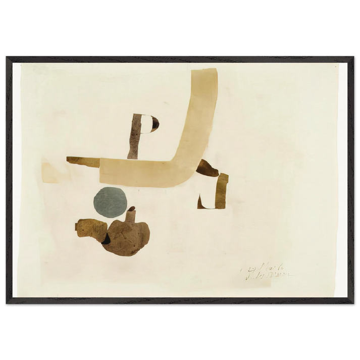 29564 - 1964 - Julius Bissier 70x100 cm / 28x40 inches Framed Art Print – Black Wooden Frame