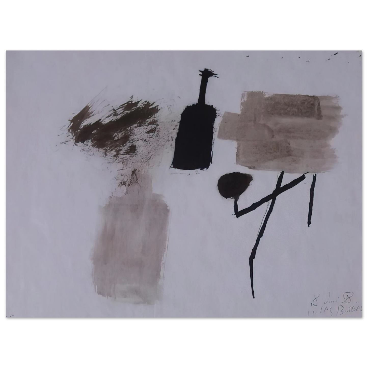 Julius Bissier - 8.7.58 Fine Art Poster - Default Title