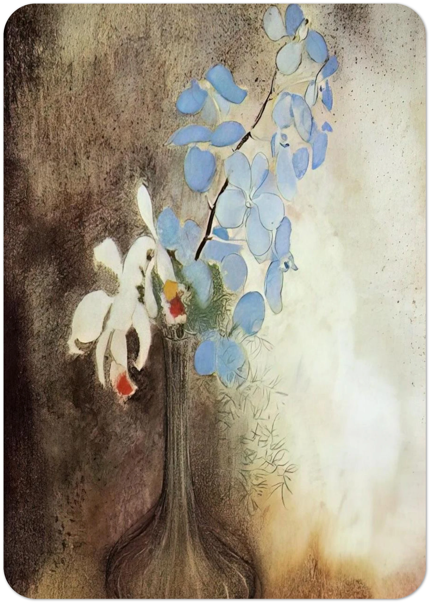 ORCHIDS By Odilon Redon Pack of 10 Post Cards | Odilon Redon Post Cards | A6 (10.5 x 14.8 cm) - 4.1 x 5.8 inches