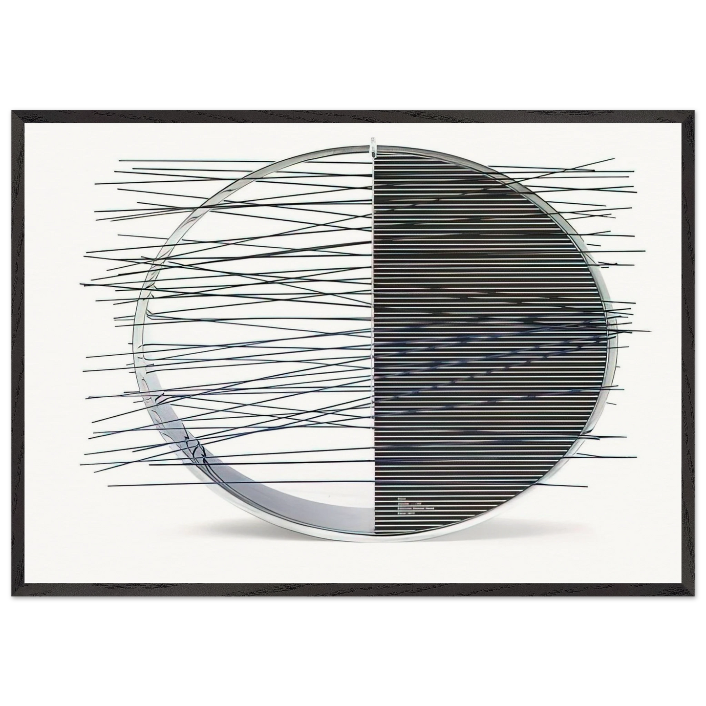 ANELLO - Jesus Rafael Soto 70x100 cm / 28x40 inches Framed Art Print – Black Wooden Frame