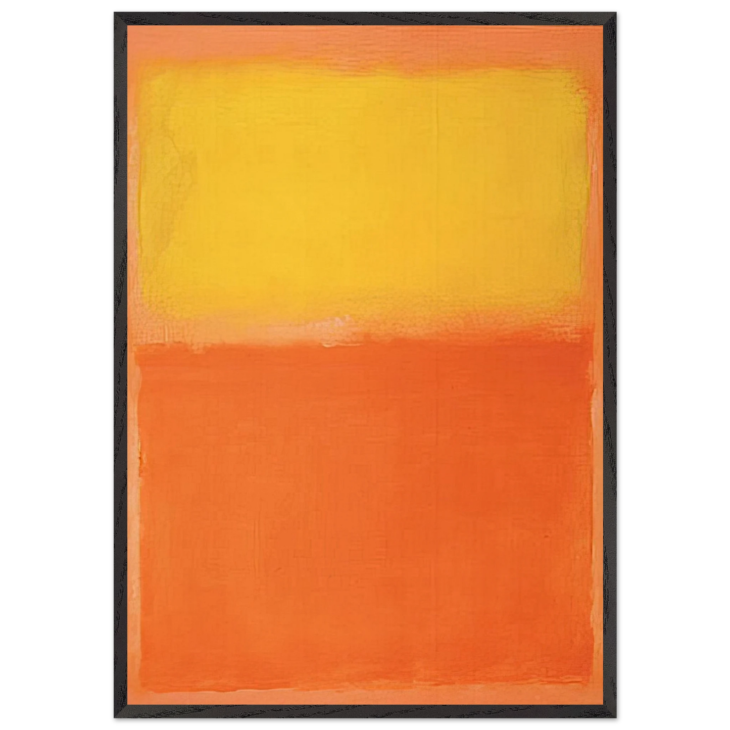 Orange and Yellow - 1956 - Mark Rothko 70x100 cm / 28x40 inches Framed Art Print – Black Wooden Frame