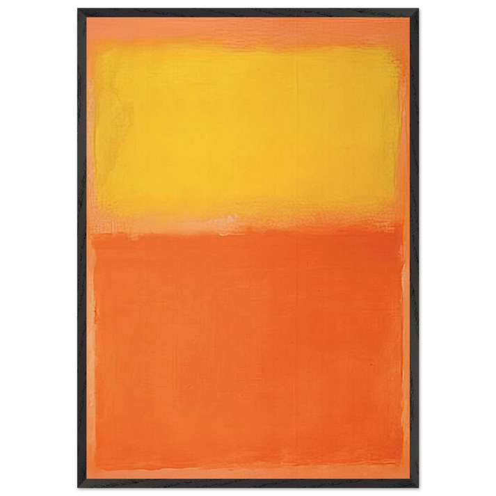 Orange and Yellow - 1956 - Mark Rothko 70x100 cm / 28x40 inches Framed Art Print – Black Wooden Frame