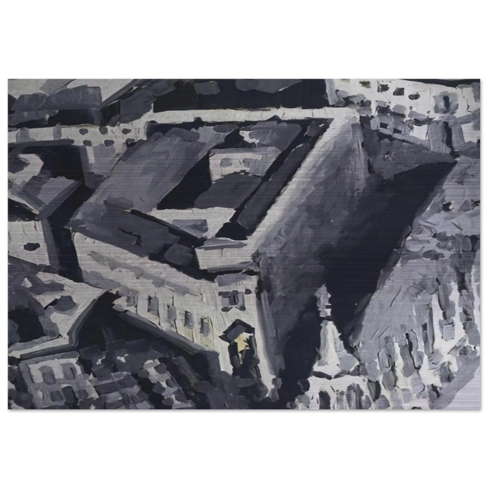 TOWNSCAPE M2 1968 - Gerhard Richter Brushed Aluminum Print - 70x100 cm / 28x40 inches | Gerhard Richter Aluminum Print | Gerhard Richter Prints