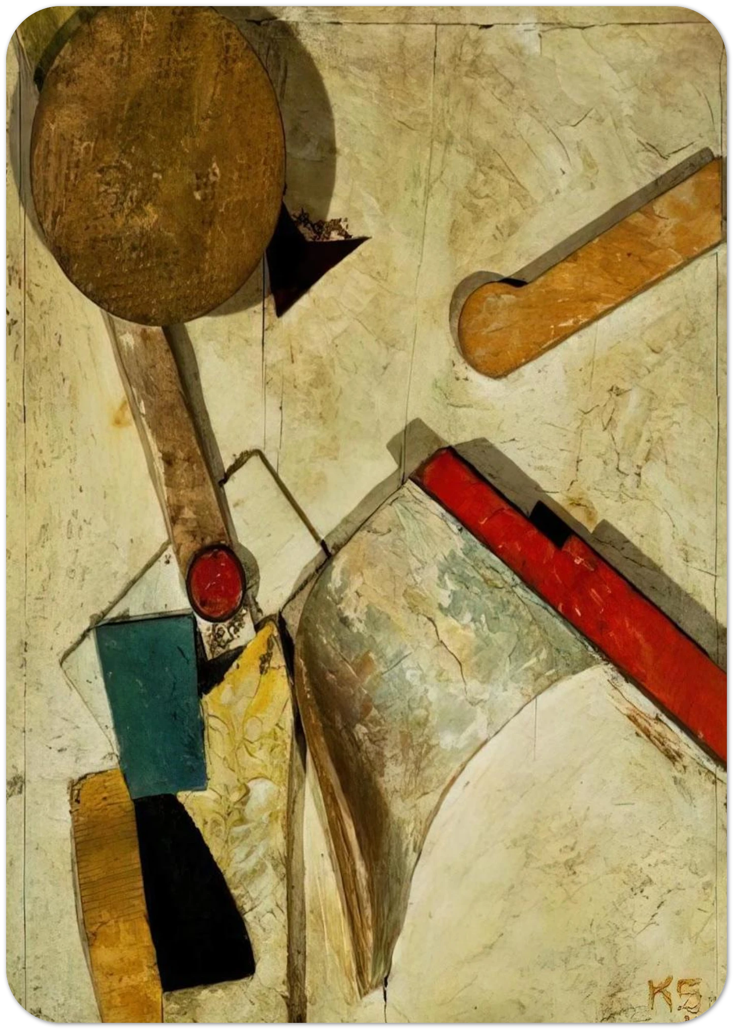 HEAVY RELIEF 1945 By Kurt Schwitters Pack of 10 Post Cards | Kurt Schwitters Post Cards | A6 (10.5 x 14.8 cm) - 4.1 x 5.8 inches