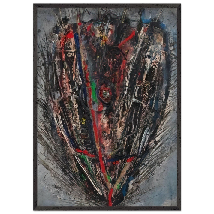 La flamme - 1947 - Wols 70x100 cm / 28x40 inches Framed Art Print – Black Wooden Frame