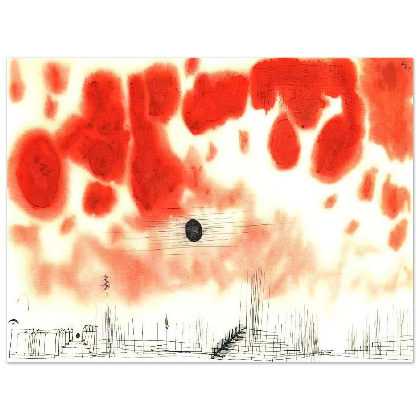 Paul Klee - CLOUDS OVER BOR 1940 Fine Art Poster - Default Title