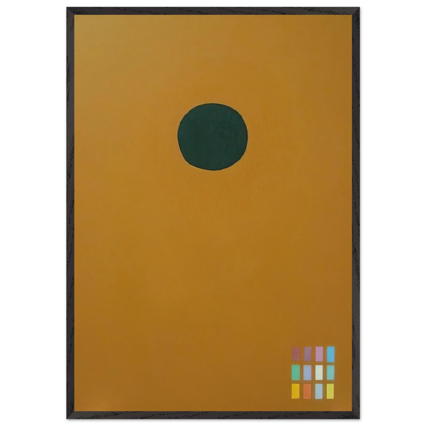 Green Disc 72061 - 1972 - Adolph Gottlieb 70x100 cm / 28x40 inches Framed Art Print – Black Wooden Frame
