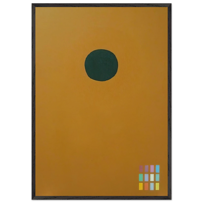 Green Disc 72061 - 1972 - Adolph Gottlieb 70x100 cm / 28x40 inches Framed Art Print – Black Wooden Frame