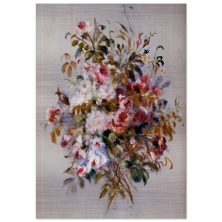 A Bouquet of Roses - Pierre-Auguste Renoir Brushed Aluminum Print - 70x100 cm / 28x40 inches | Pierre-Auguste Renoir Aluminum Print | Pierre-Auguste Renoir Prints