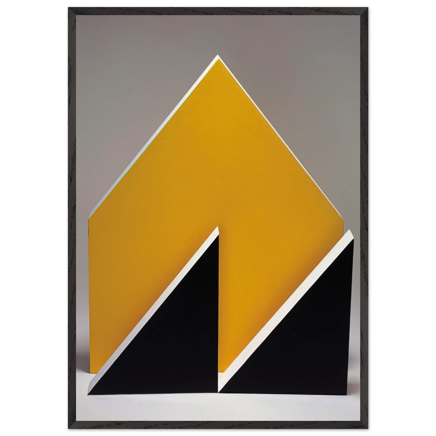Sculpture Black and Yellow - 1965 - Lygia Pape 70x100 cm / 28x40 inches Framed Art Print – Black Wooden Frame