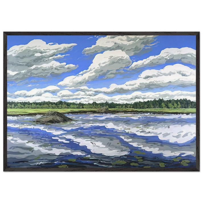 Big Flowage - 1979 - Neil Welliver 70x100 cm / 28x40 inches Framed Art Print – Black Wooden Frame