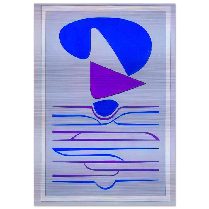 Kateau - 1953 - Victor Vasarely Brushed Aluminum Print - 70x100 cm / 28x40 inches | Victor Vasarely Aluminum Print | Victor Vasarely Prints