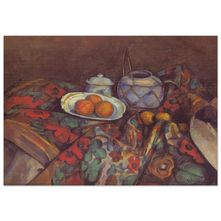 Still Life with Oranges - Paul Cézanne Brushed Aluminum Print - 70x100 cm / 28x40 inches | Paul Cézanne Aluminum Print | Paul Cézanne Prints