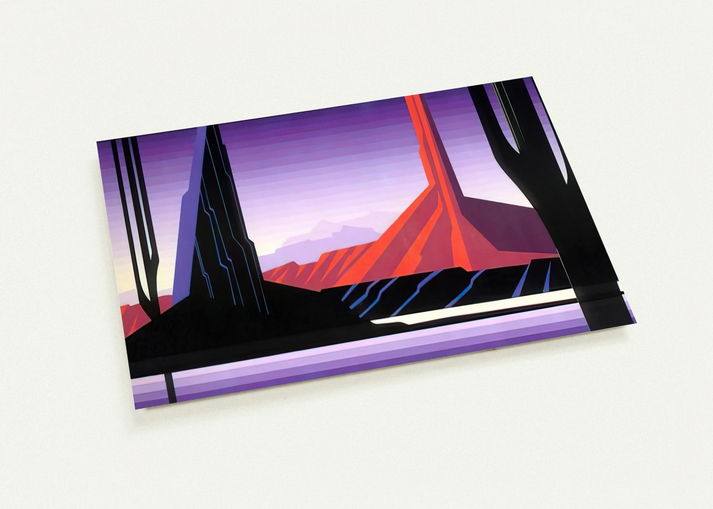 Beneath A Silent Sky By Eyvind Earle Pack of 10 Post Cards | Eyvind Earle Post Cards | A6 (10.5 x 14.8 cm) - 4.1 x 5.8 inches