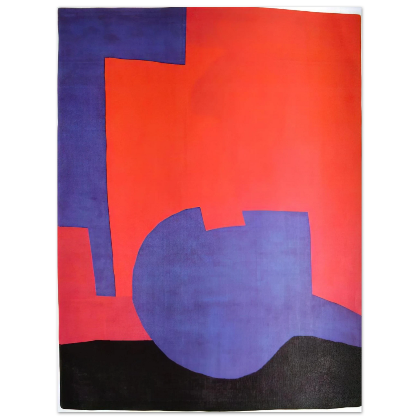 Serge Poliakoff - Composition rouge - 1968 Fine Art Poster - Default Title