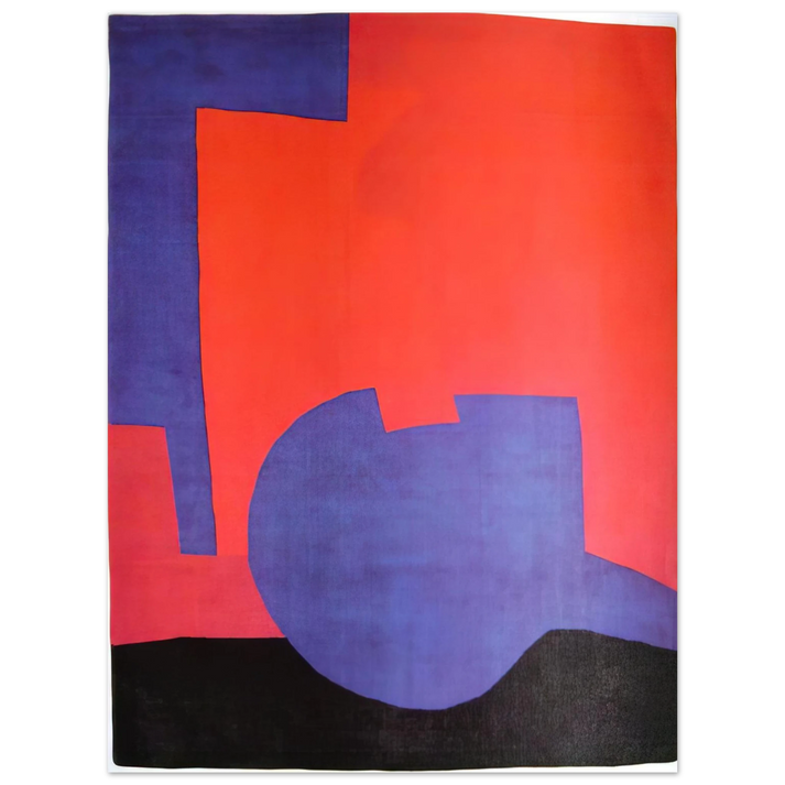 Serge Poliakoff - Composition rouge - 1968 75x100 cm / 30x40inches Fine Art Poster