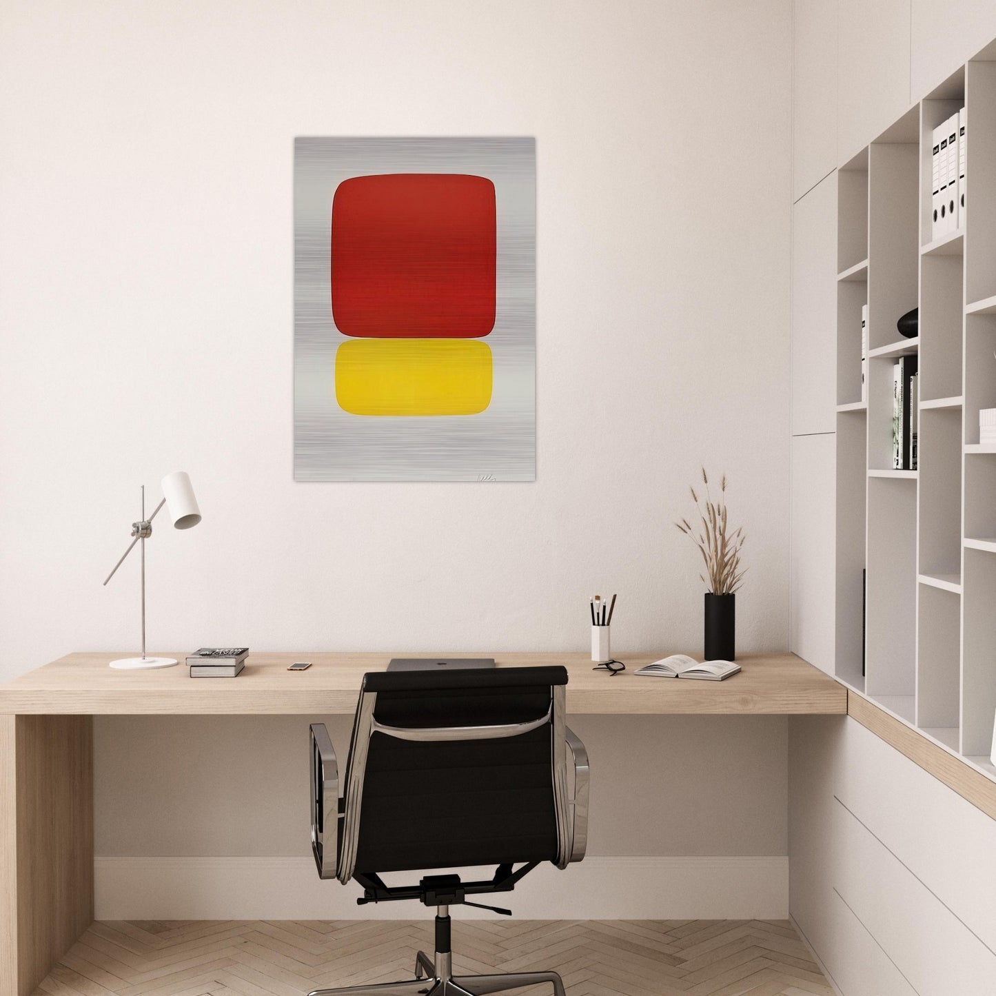 Red over Yellow - Ellsworth Kelly Brushed Aluminum Print - 70x100 cm / 28x40 inches | Ellsworth Kelly Aluminum Print | Ellsworth Kelly Prints