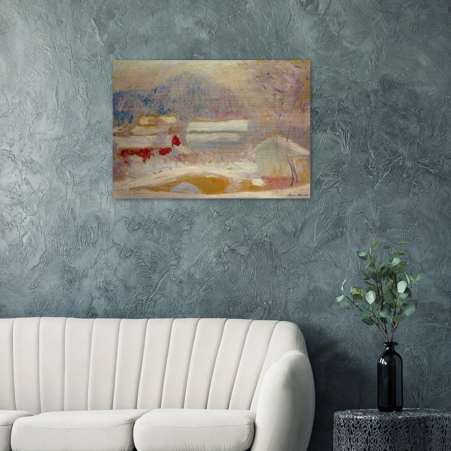 Norwegian Landscape, Sandviken - claude monet Brushed Aluminum Print - 70x100 cm / 28x40 inches | claude monet Aluminum Print | claude monet Prints