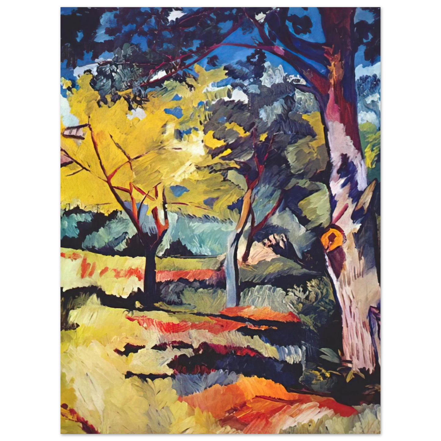 Natalia Goncharova - Landscape at Ladyzhino - 1908 Fine Art Poster - Default Title