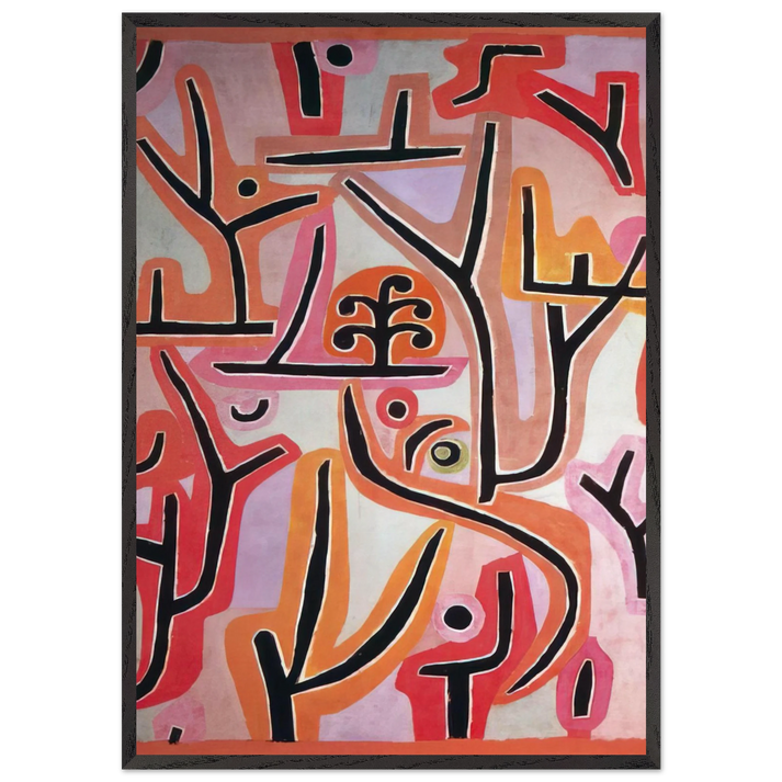 PARK BEI LU 1938 - Paul Klee 70x100 cm / 28x40 inches Framed Art Print – Black Wooden Frame