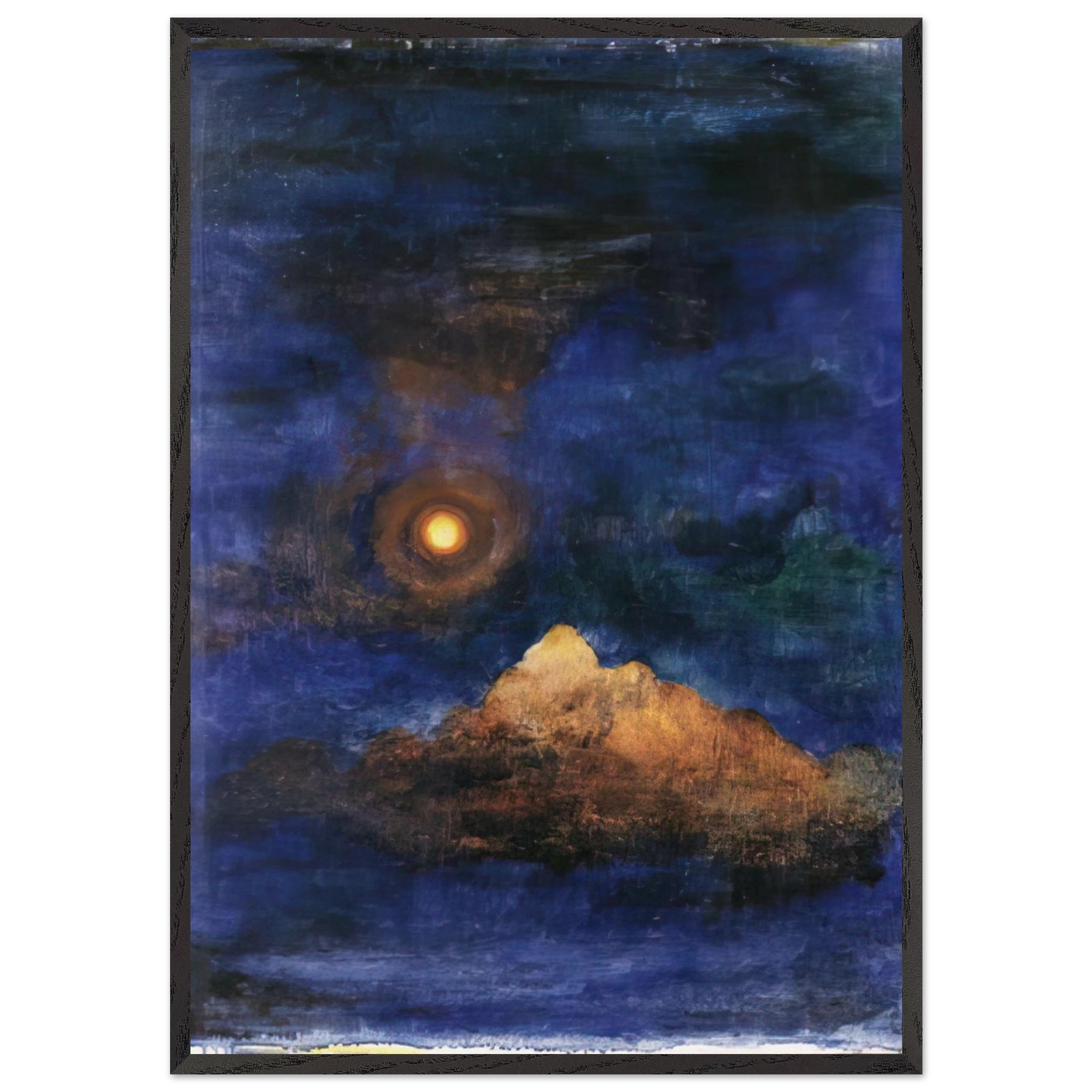 Concepimento nel cosmo - 1920 - Julius Bissier 70x100 cm / 28x40 inches Framed Art Print – Black Wooden Frame