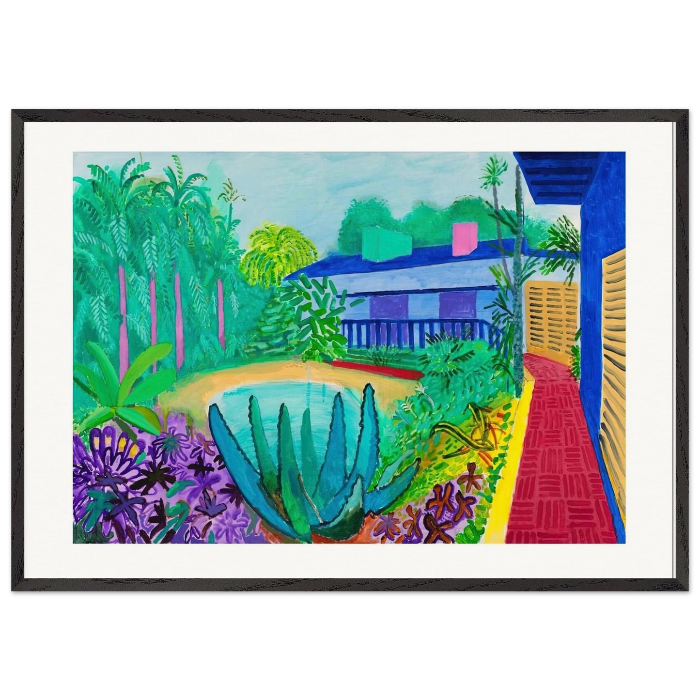 David Hockney N20 - David Hockney 70x100 cm / 28x40 inches Framed Art Print – Black Wooden Frame | David Hockney Art | Artwork by David Hockney