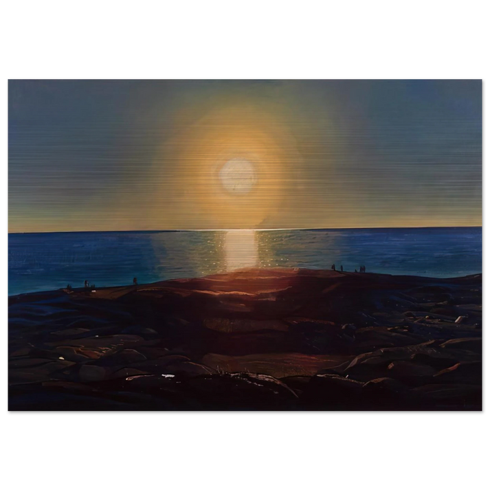 Calm and Free Maine Coast - Rockwell Kent Brushed Aluminum Print - 70x100 cm / 28x40 inches | Rockwell Kent Aluminum Print | Rockwell Kent Prints