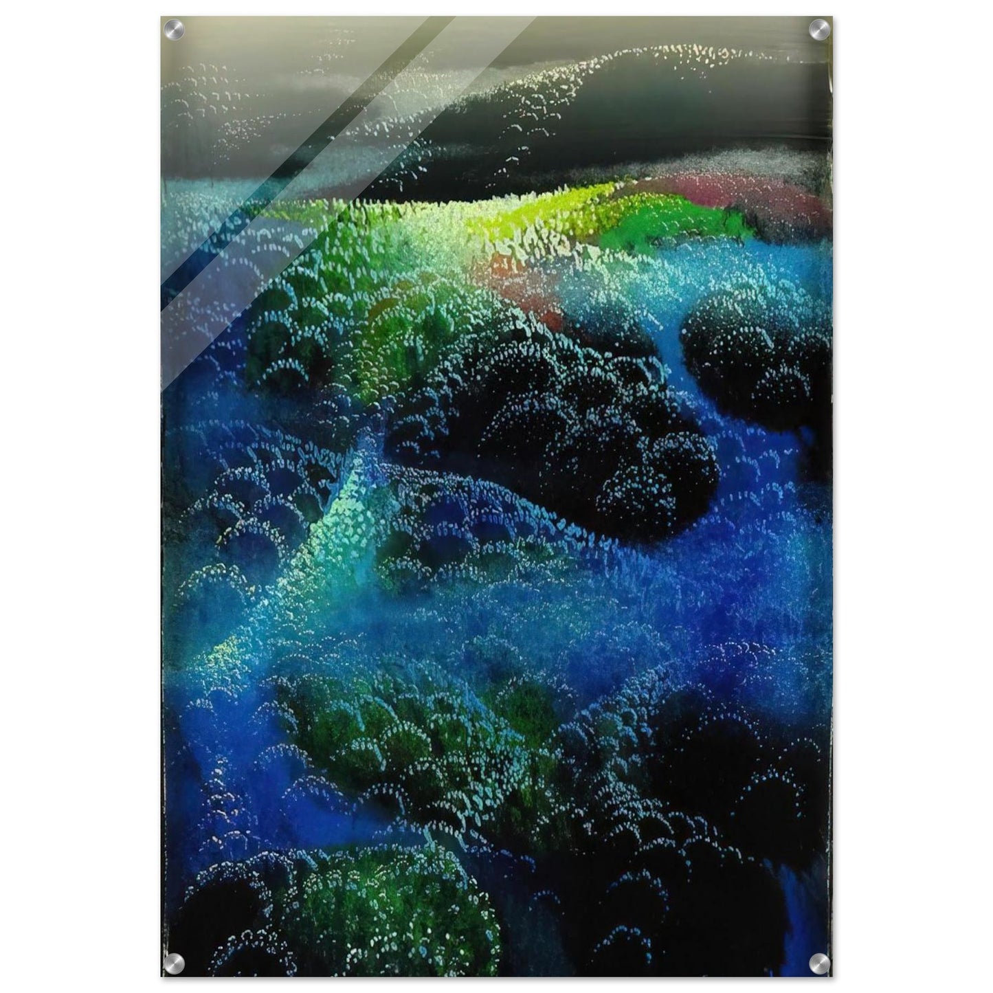 Fields Of Fog - Eyvind Earle Acrylic Print - 70x100 cm / 28x40″ inches