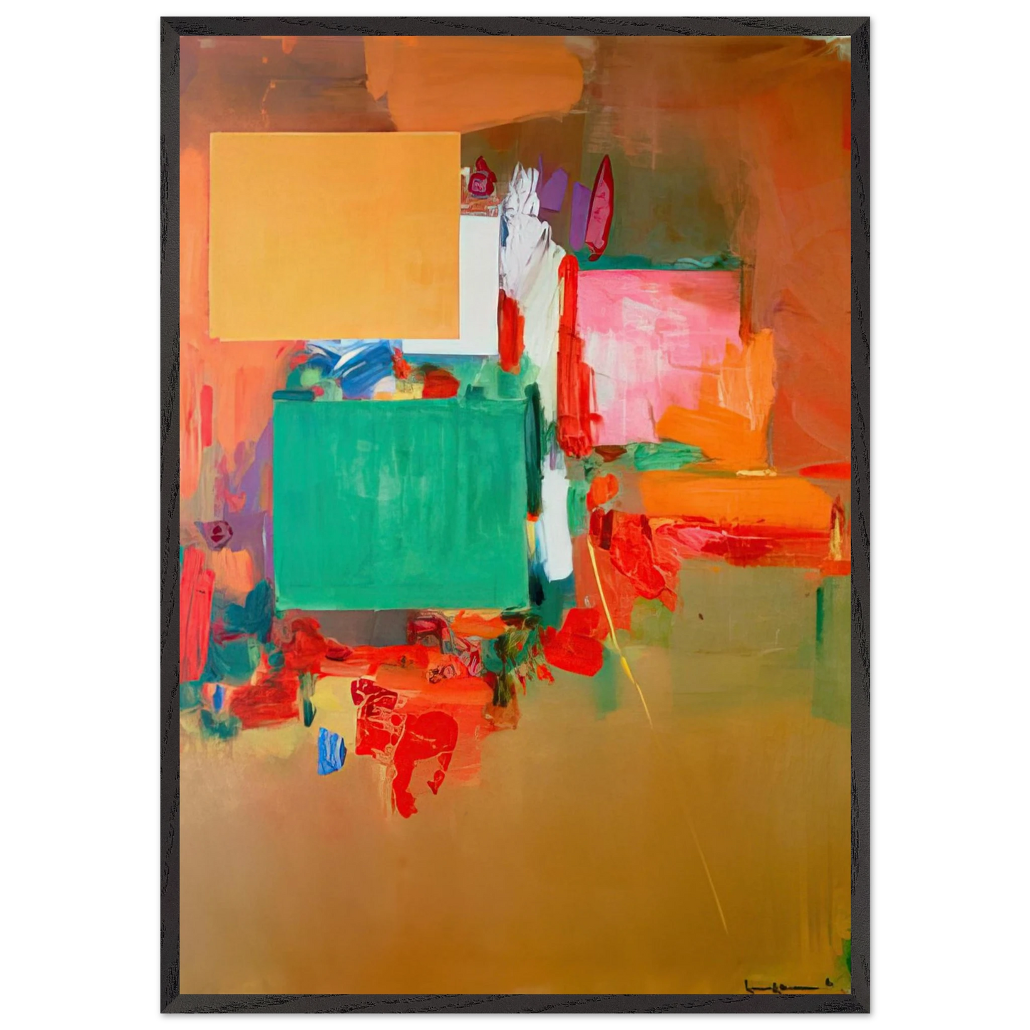 Song of the Nightingale - Hans Hofmann Framed Art Print – Black Wooden Frame - Default Title - -Framed Art Print