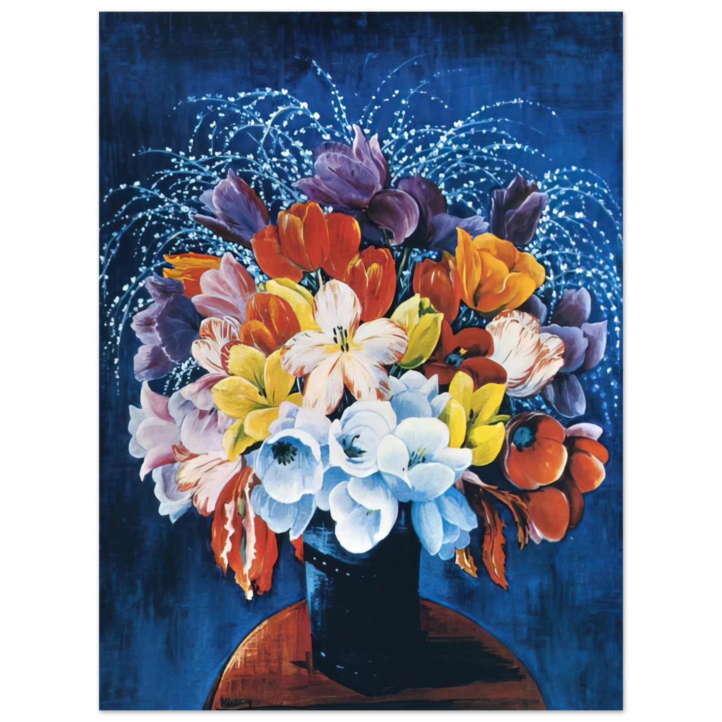 Moise Kisling - BOUQUET OF TULIPS Fine Art Poster - Default Title
