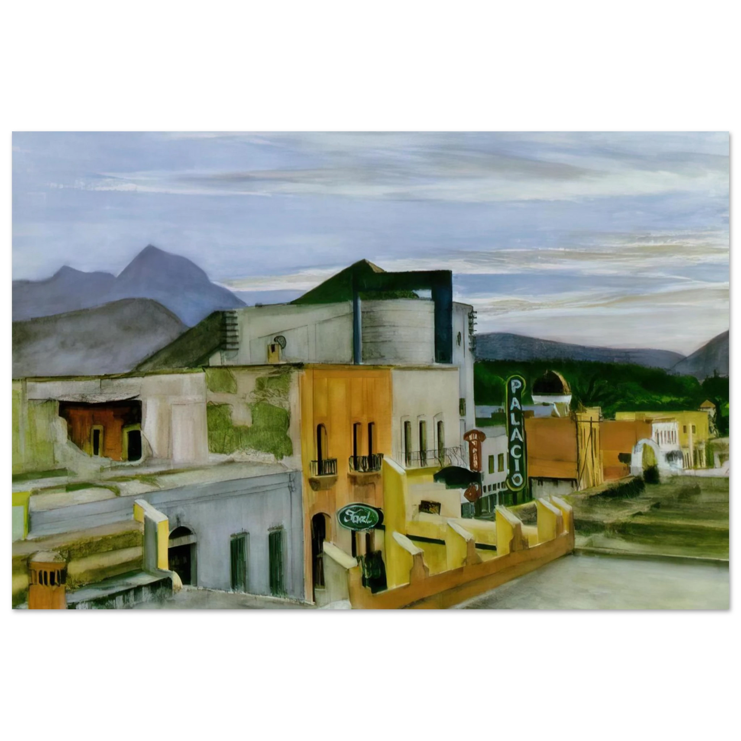 Edward Hopper - El Palacio Fine Art Poster - 75x100 cm / 30x40 inches