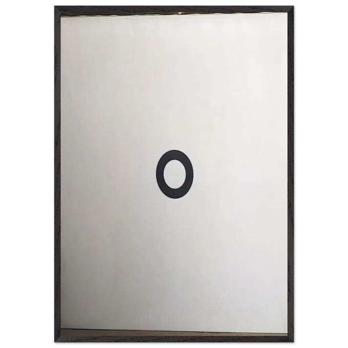 Cercle noir sur fond blanc - 1967 - Daniel Buren 70x100 cm / 28x40 inches Framed Art Print – Black Wooden Frame