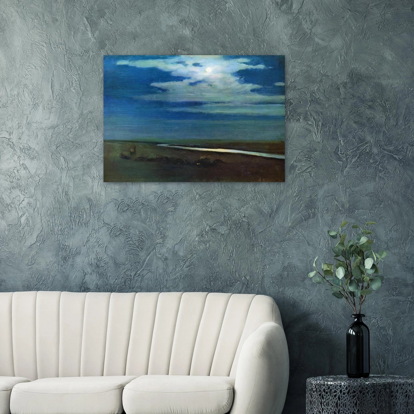 Night - Arkhyp Kuindzhi Brushed Aluminum Print - 70x100 cm / 28x40 inches | Arkhyp Kuindzhi Aluminum Print | Arkhyp Kuindzhi Prints