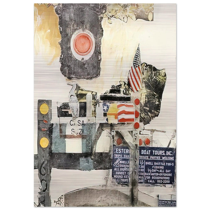 CAPTIVA CODA 2002 - Robert Rauschenberg Brushed Aluminum Print - 70x100 cm / 28x40 inches | Robert Rauschenberg Aluminum Print | Robert Rauschenberg Prints