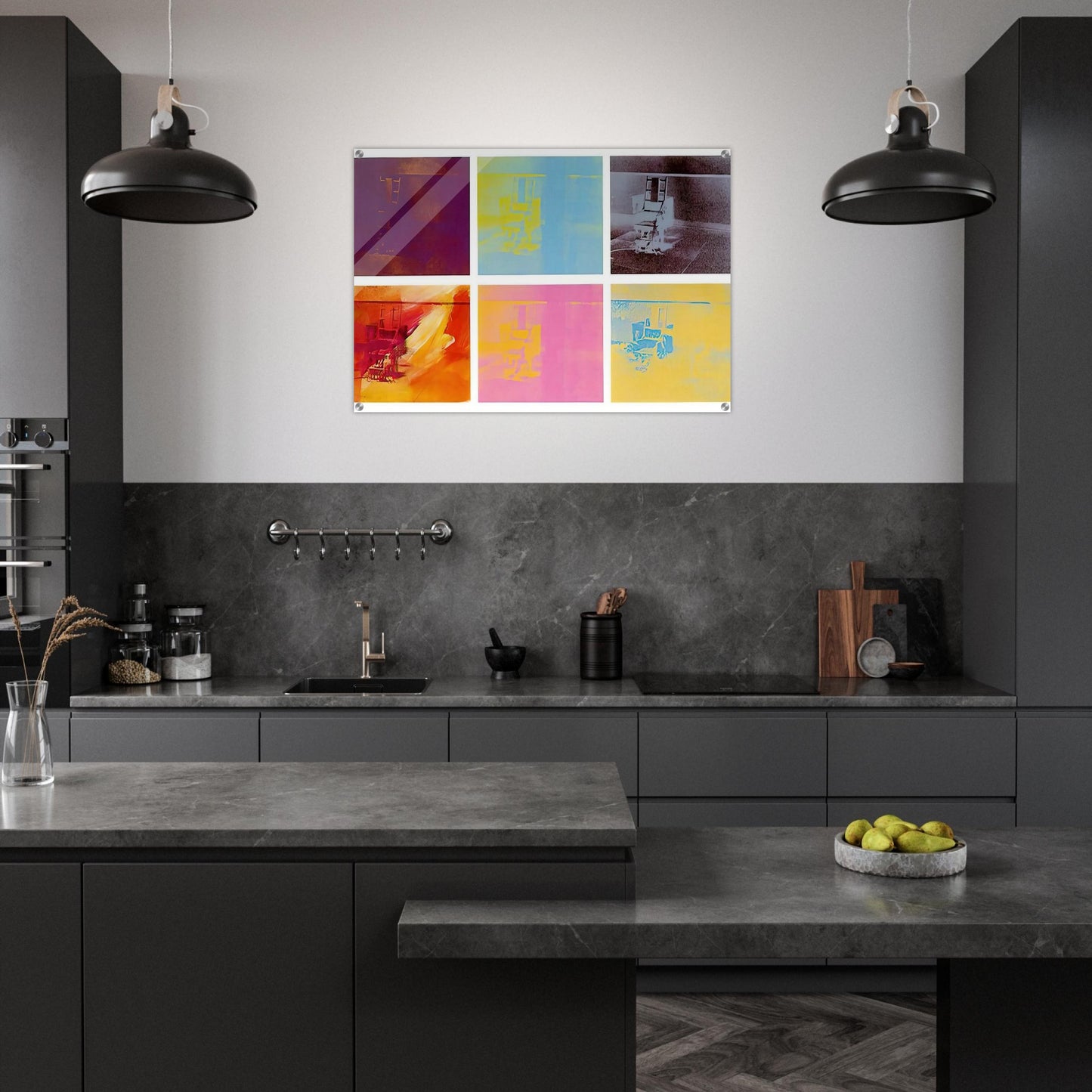 Electric Chair - Andy Warhol Acrylic Print - 70x100 cm / 28x40″ inches | Andy Warhol Wall Art | Andy Warhol Prints