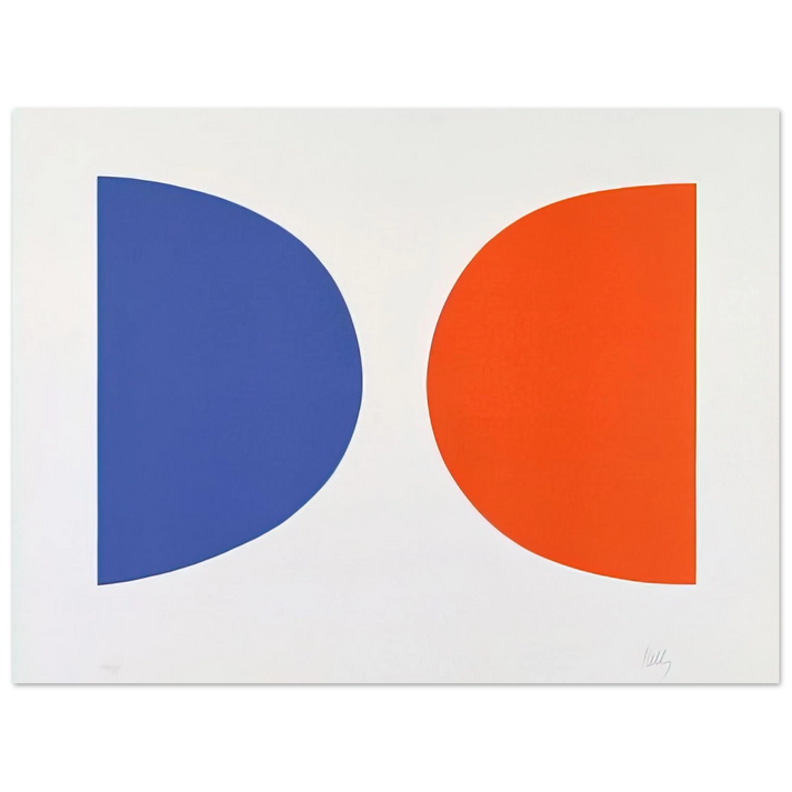 Ellsworth Kelly - Blue and Orange from Suite of Twenty-Seven Color Lithographs 75x100 cm / 30x40inches Fine Art Poster